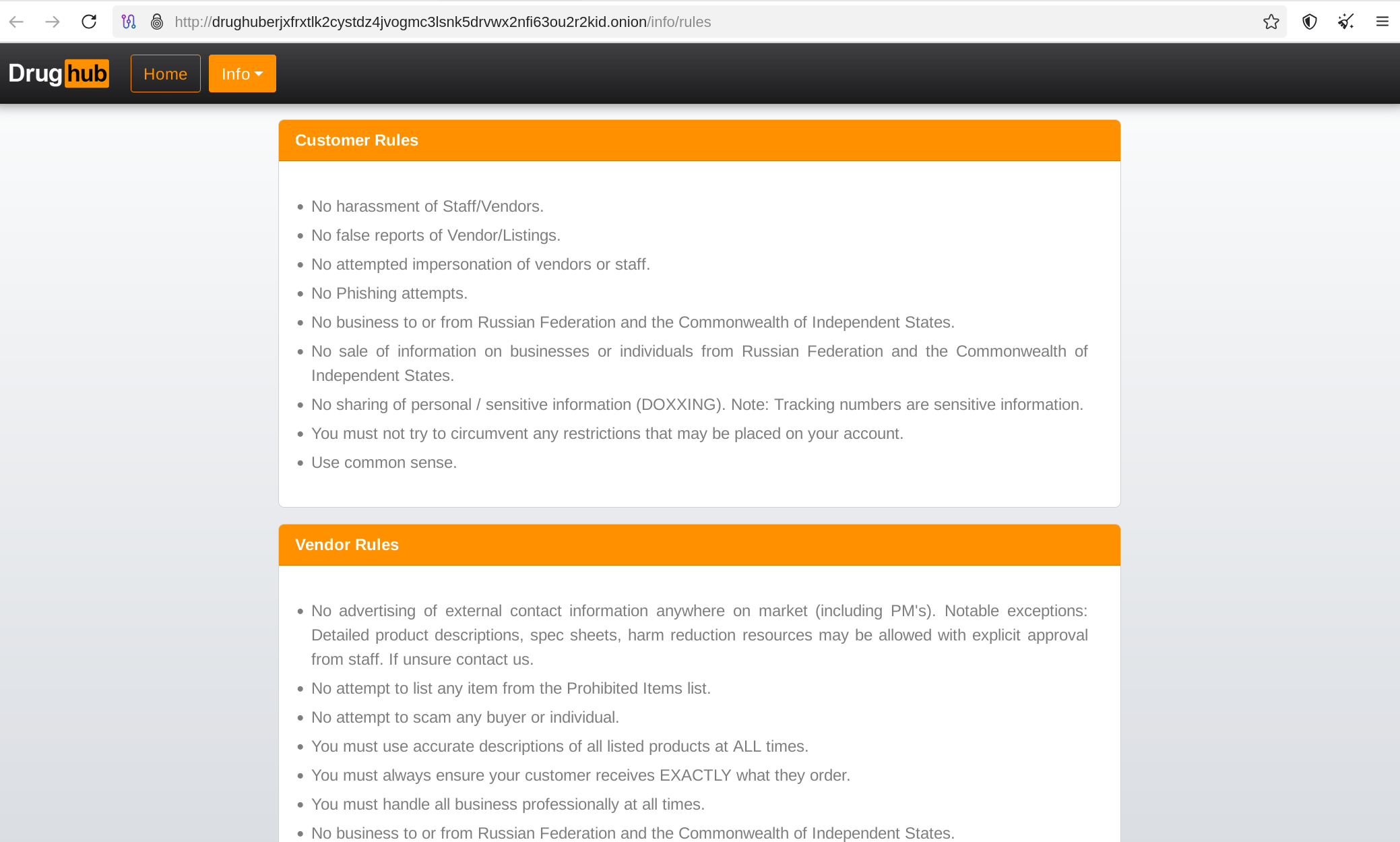 DrugHub regels en richtlijnen